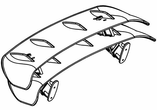 502901P - XR5 Rally Rear Wing Set
