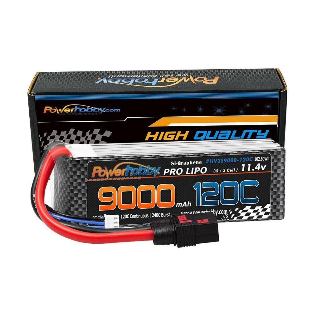Powerhobby 3S 11.4V 9000mah 120C GRAPHENE + HV Lipo Battery w QS8 Plug 8AWG Wi
