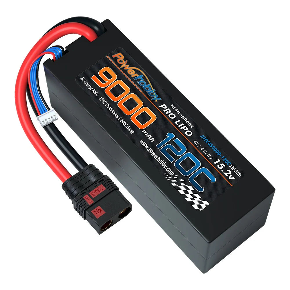 Powerhobby 4S 15.2V HV 9000mah 120c Graphene Lipo Battery w QS8 Plug