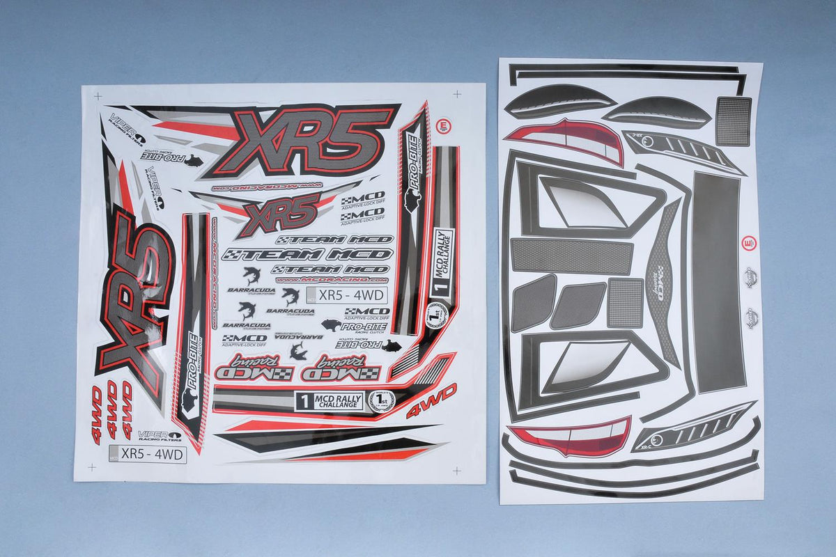 Shell Rally Sticker 504901P - XT5 Max Rally Body Shell Decal Set – Cardinal Racing