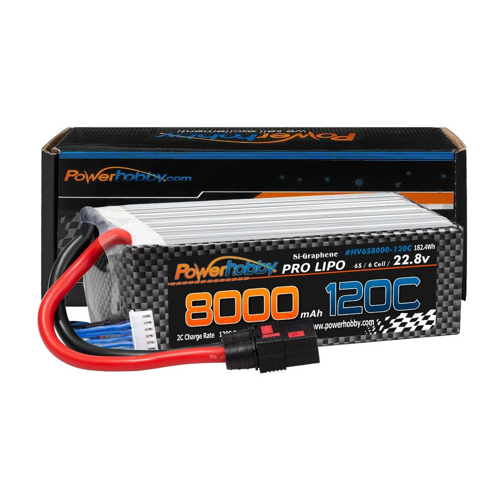 Powerhobby 6S 22.8V 8000mah 120C GRAPHENE + HV Lipo Battery w QS8 Plug