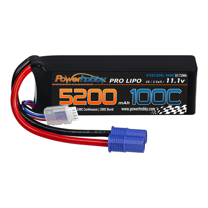 Powerhobby 3s 11.V 5200mah 100C - 200C Lipo Battery w EC8 Plug