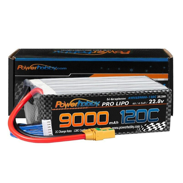 Powerhobby 6S 22.8V 9000mah 120C GRAPHENE + HV Lipo Battery w XT90 Plug