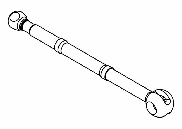 230501S - Center Rear CCD Shaft (for short wheelbase) 128mm