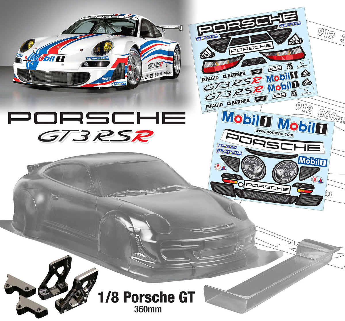 1/8 Porsche 911 GT3 RSR (360mm wheelbase)