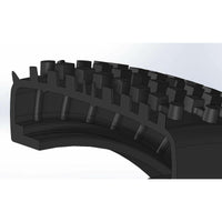 100205X - Tyre 180 Mm Micro Stud V2 Bm Lw + Wheel Black