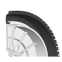 100214X - Tyre 180 mm Dirt-Xross Blue Medium + Wheels White