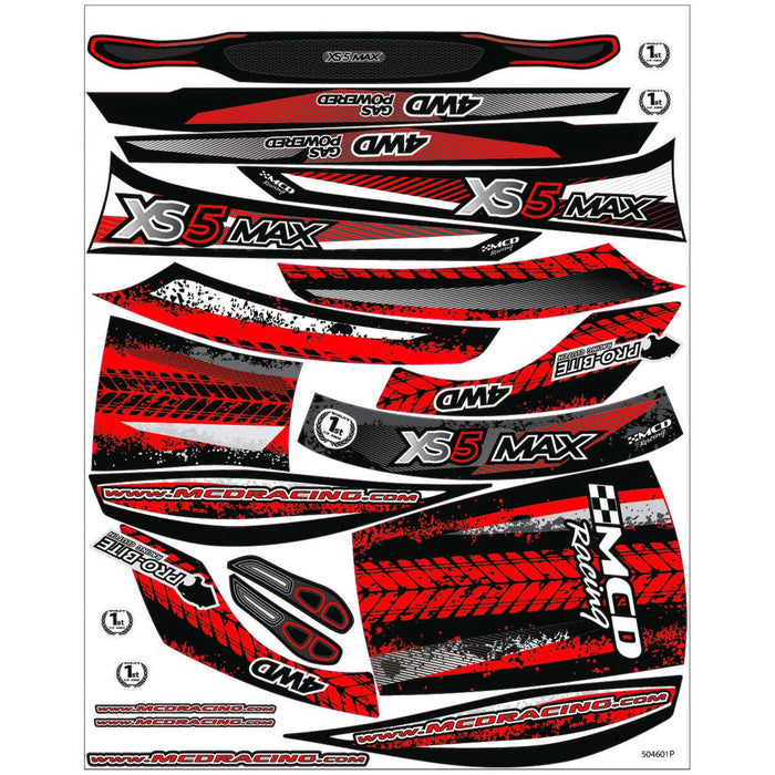 504601P - XS5 Max Body Shell Graphic Decal Set (Opt.)
